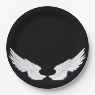 Falln White Angel Wings Paper Plates