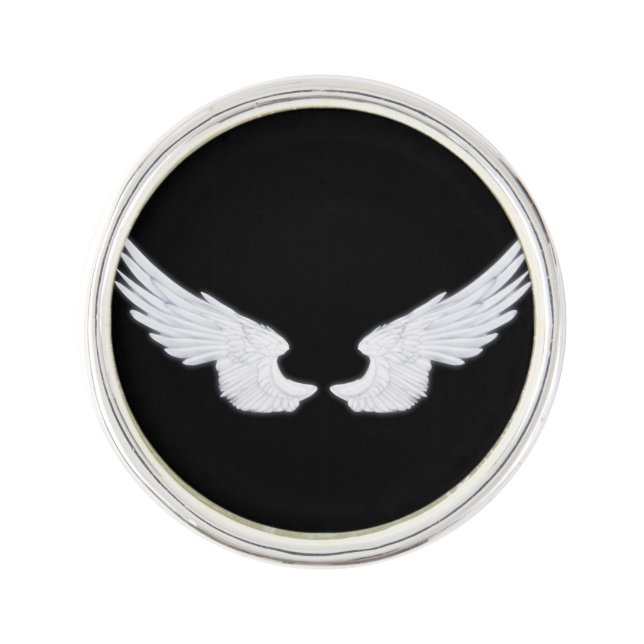 Falln White Angel Wings Pin (Front)