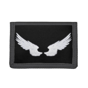 Falln White Angel Wings Trifold Wallet