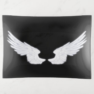 Falln White Angel Wings Trinket Tray