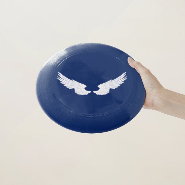 Falln White Angel Wings Wham-O Frisbee (In Hand)