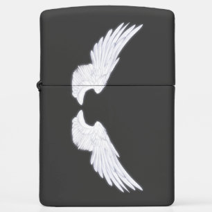 Falln White Angel Wings Zippo Lighter