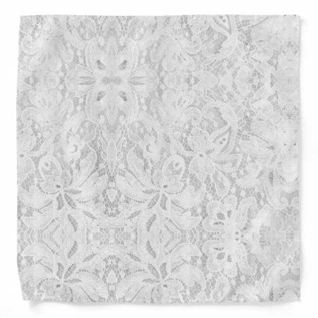 Falln White Lace Bandana (Front)