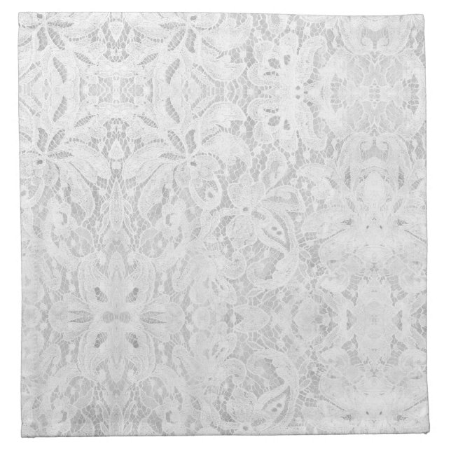 Falln White Lace Cloth Napkin (Front)