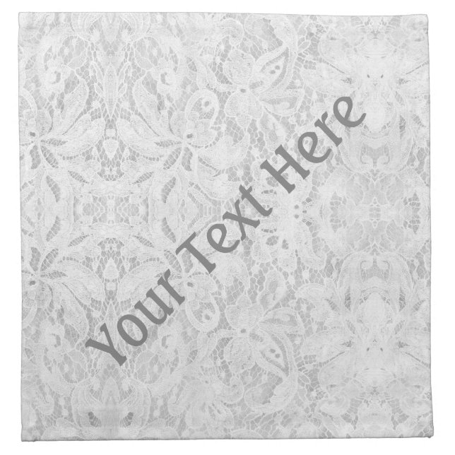 Falln White Lace Napkin (Front)