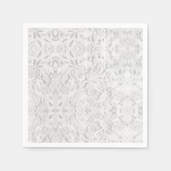 Falln White Lace Paper Napkins by FallnAngelCreations at Zazzle