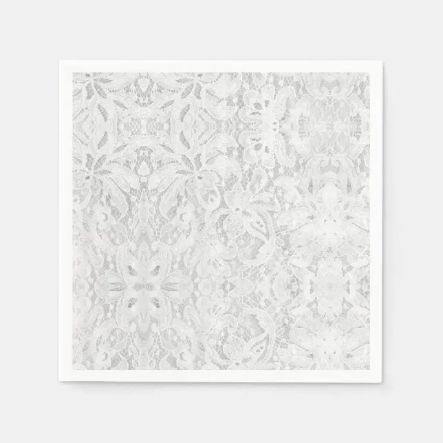 Falln White Lace Paper Napkins Zazzle