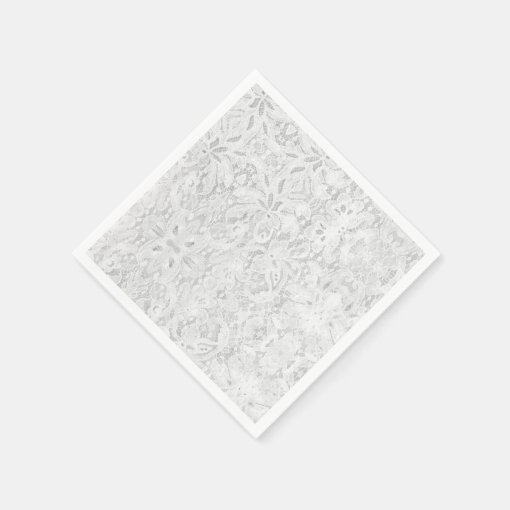 Falln White Lace Paper Napkins Zazzle