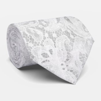 Falln White Lace Tie by FallnAngelCreations at Zazzle