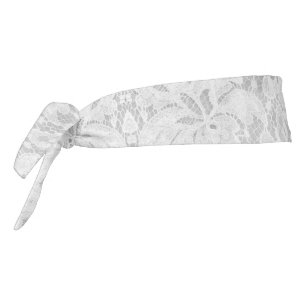 Falln White Lace Tie Headband