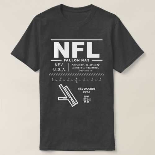 Fallon NAS Naval Air Station NFL T_Shirt
