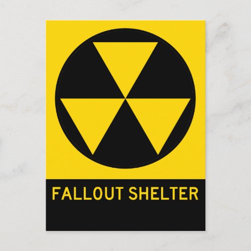 Fallout Shelter Highway Sign Postcard