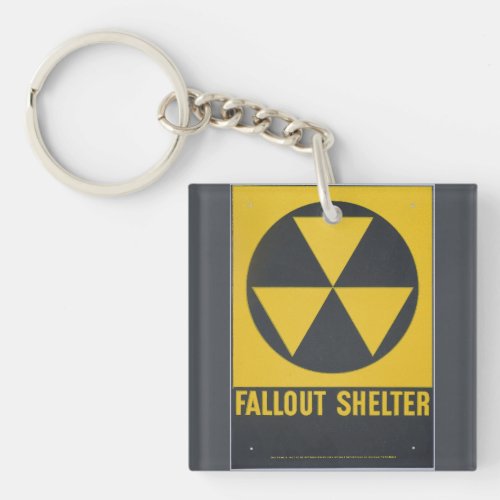 Fallout Shelter Sign Keychain