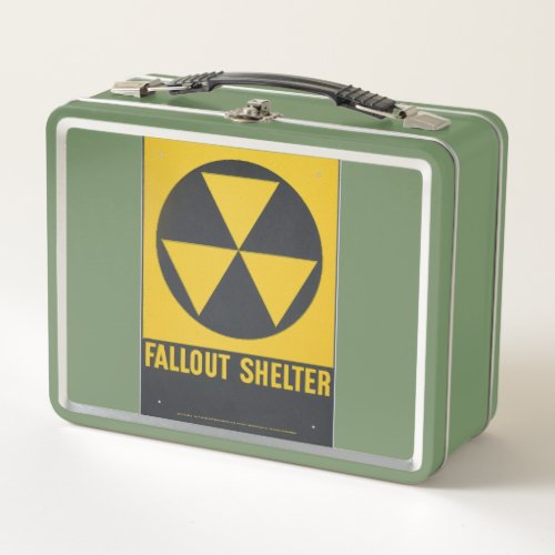 Fallout Shelter Sign Metal Lunch Box