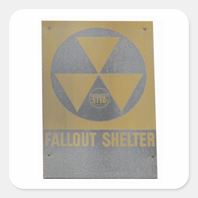 Fallout Shelter Square Sticker (Front)