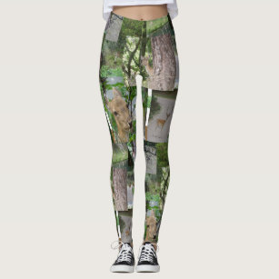 Spotted deer fur texture leggings | Zazzle