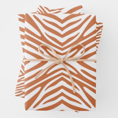 Fallow Neutral Zebra Wrapping Paper Sheets