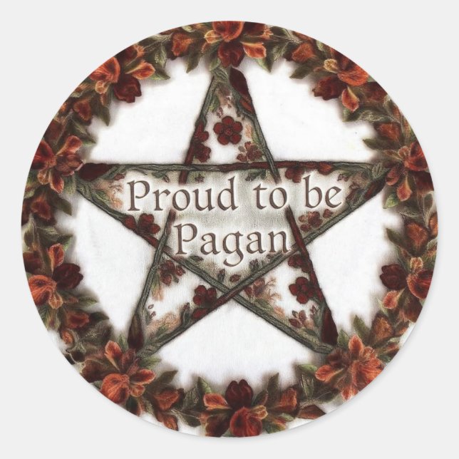 FallProud2BePagan Classic Round Sticker (Front)