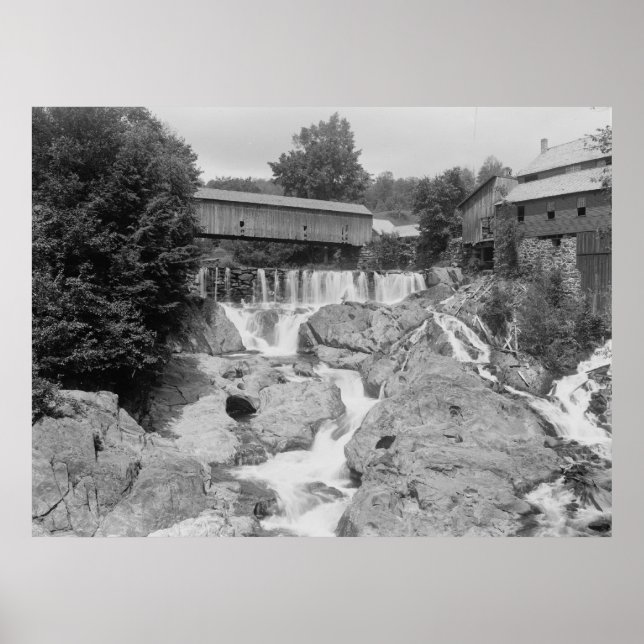 Falls above Brockway Gorge Poster (Front)