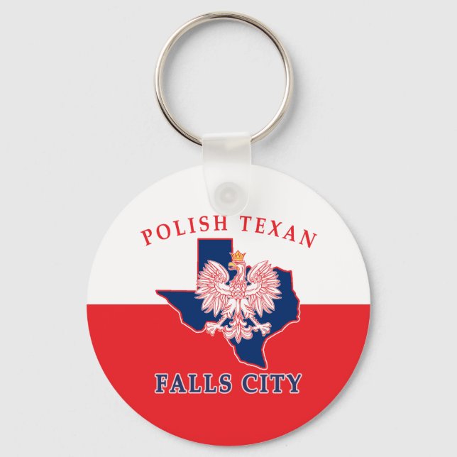 Falls City Polish Texan Keychain (Front)