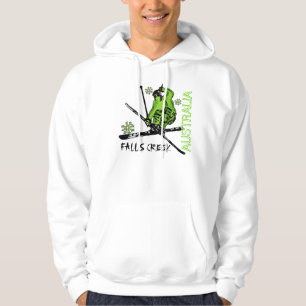 Falls Creek Australia green skier guys hoodie