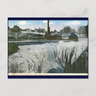 Falls in Winter, Paterson NJ 1919 Vintage Postcard