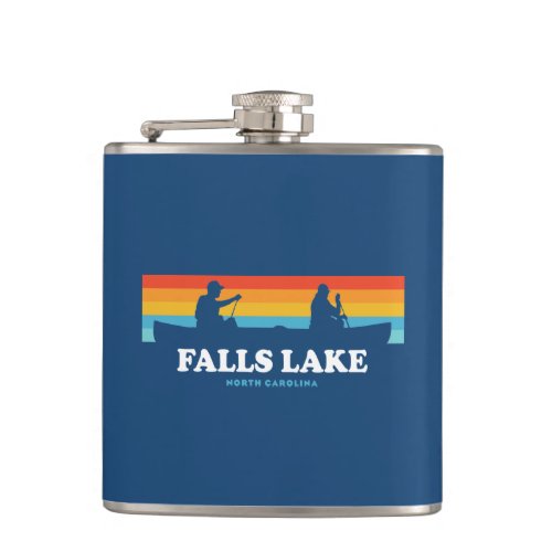 Falls Lake North Carolina Canoe Flask