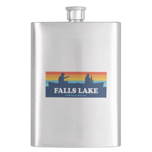 Falls Lake North Carolina Canoe Flask