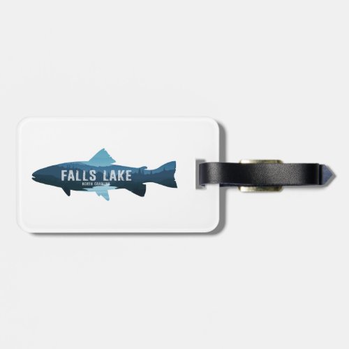 Falls Lake North Carolina Fish Luggage Tag