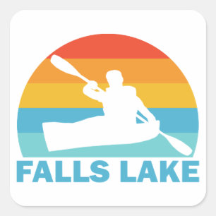 Falls Lake North Carolina Kayak Square Sticker