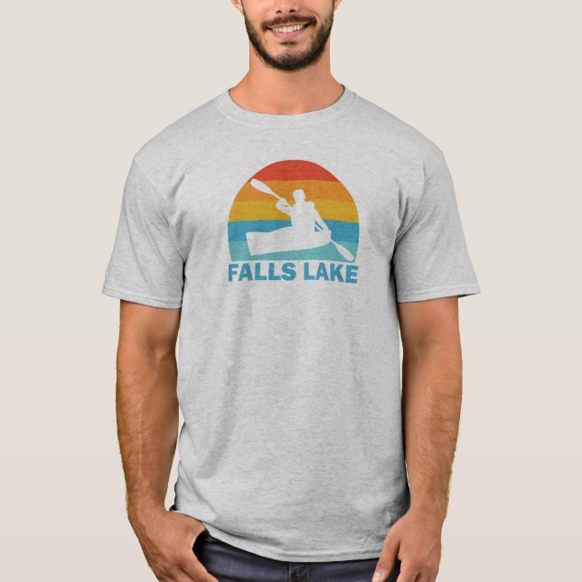 Falls Lake North Carolina Kayak T-Shirt (Front)