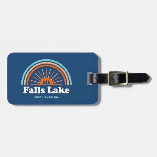 Falls Lake North Carolina Rainbow Luggage Tag