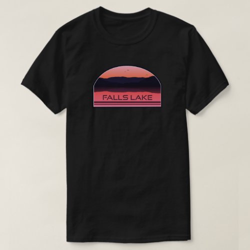 Falls Lake North Carolina Red Sunrise T_Shirt