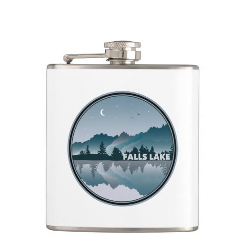 Falls Lake North Carolina Reflection Flask