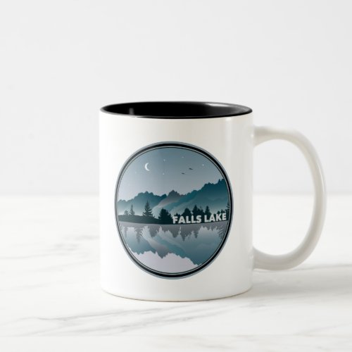 Falls Lake North Carolina Reflection Two_Tone Coffee Mug
