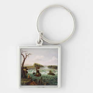 Falls of Saint Anthony by Henry Lewis Keychain