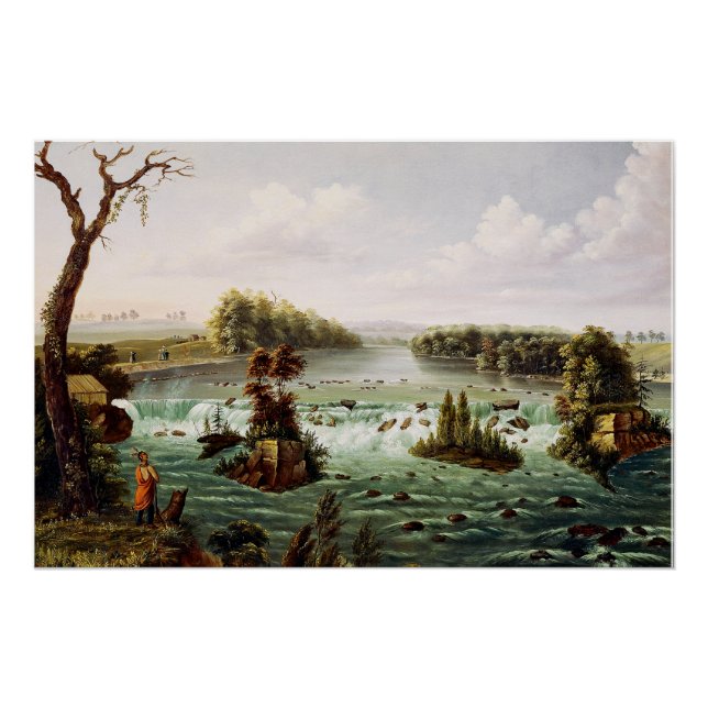 Falls of Saint Anthony by Henry Lewis Poster (Front)
