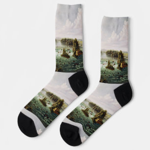 Falls of Saint Anthony by Henry Lewis Socks