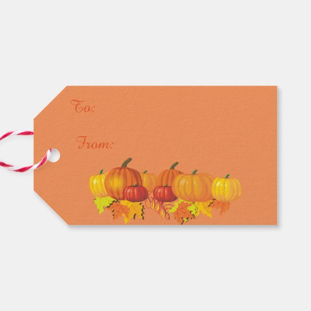 Fall's Pumpkins Gift Tags