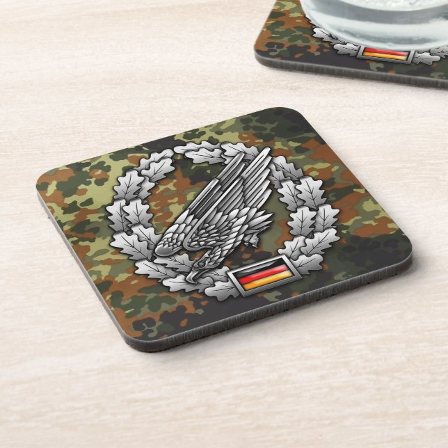 Fallschirmjägertruppe Barettabzeichen Drink Coaster (Left Side)