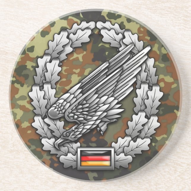 Fallschirmjägertruppe Barettabzeichen Drink Coaster (Front)