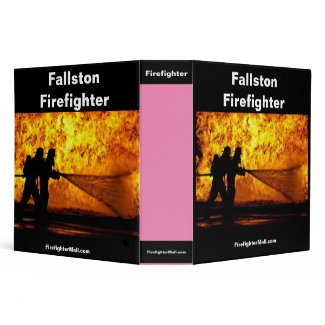 Fallston Firefighter Pink 3 Ring Binder