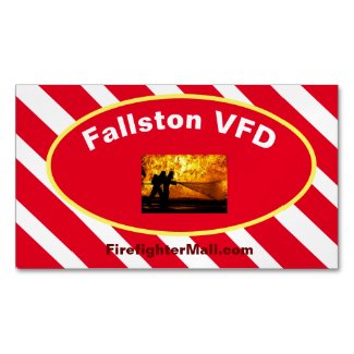 Fallston VFD Flames Magnetic Business Cards