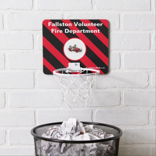 Fallston Volunteer Fire Department Dalmations Mini Mini Basketball Hoop