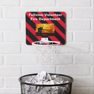 Fallston Volunteer Fire Department flames Mini Basketball Hoop