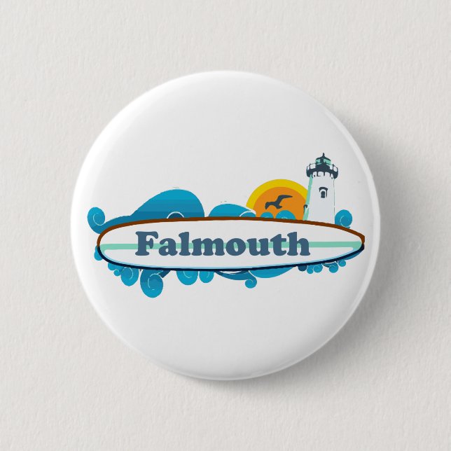 Falmouth - Cape Cod. Button (Front)