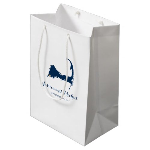 Falmouth Cape Cod Map with Heart  GUEST BAG