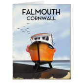 Falmouth Cornwall Fishing boat travel poster (Front)