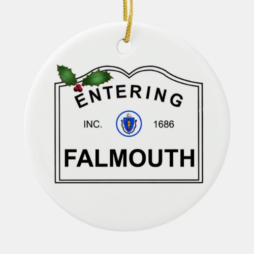 Falmouth MA Ceramic Ornament
