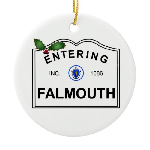 Falmouth MA Ceramic Ornament